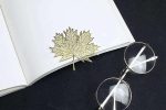 accessoire de lecture feuille d'érable en métal