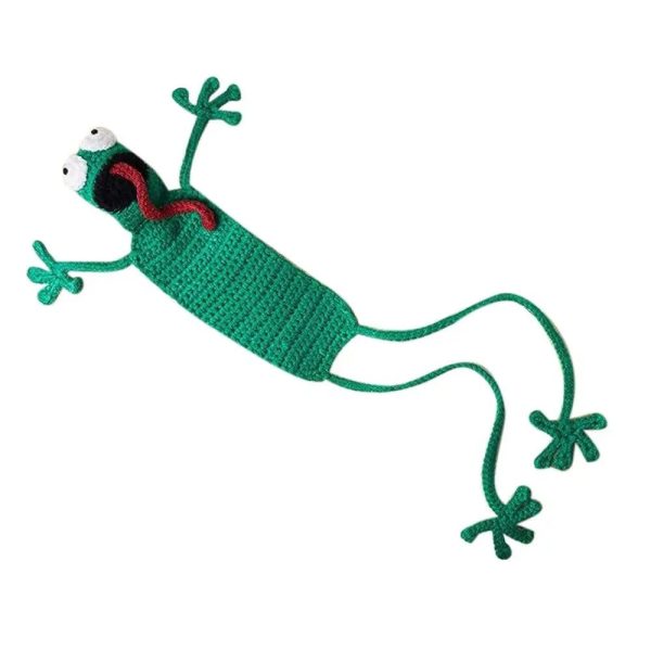marque page grenouille en crochet pour enfants