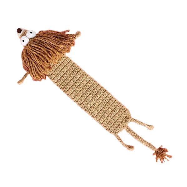 marque page lion en crochet créatif