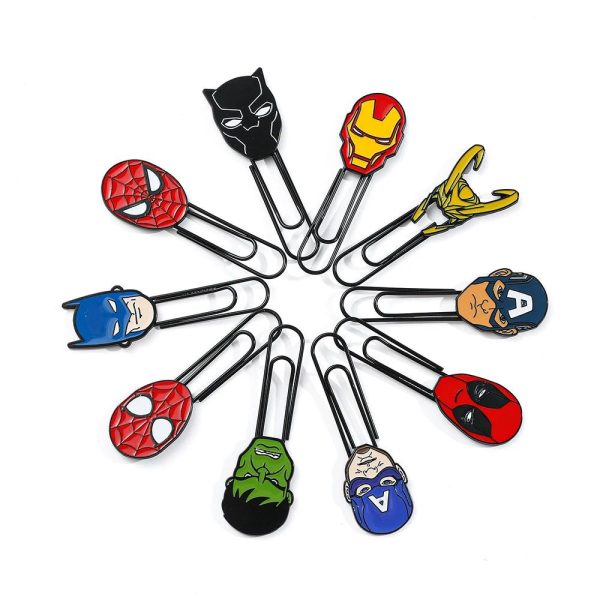 marque pages clip métal Avengers