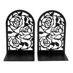 support livre décoratif roses