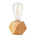 lampe en bois chêne pour chevet