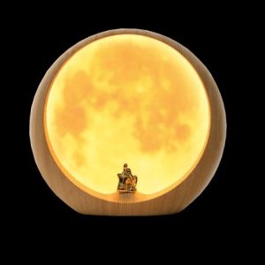 lampe de chevet bois pleine lune