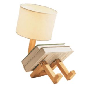lampe de chevet bonhomme en bois