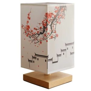 lampe de chevet motifs japonais